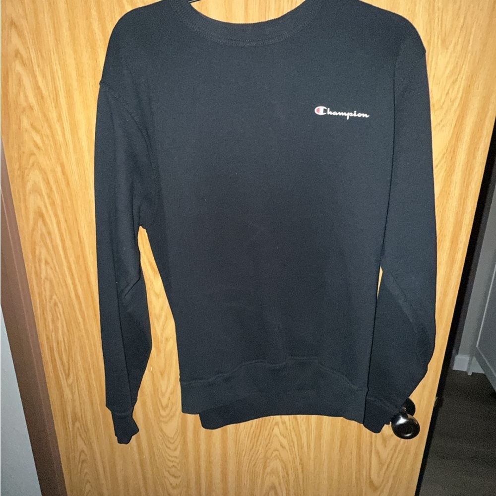 Champion Men's Classic Black Crewneck Sweater